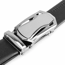 Business Wedding Belt Belt Magnetic Ratchet Automatic Buckle Belt Leather Strap