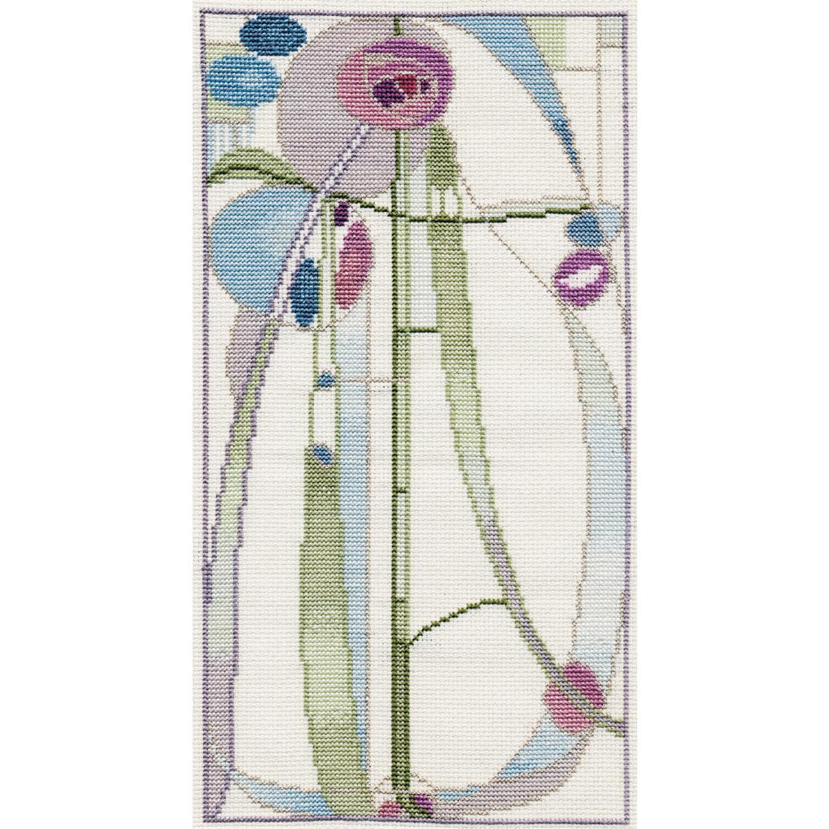 Bothy Threads counted cross stitch Kit ""Mackintosh - Rose Boudoir"", 28x15cm, DWM