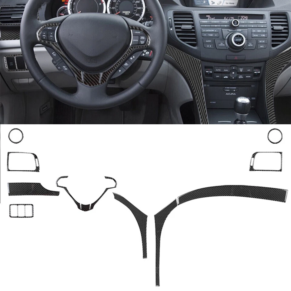 36pcs Carbon Fiber Full Kits Interior Trim Set For Acura TSX 2009-14 - Image 2 of 4