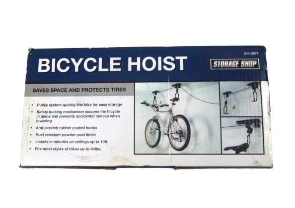 Bicycle hoist storage shop sale
