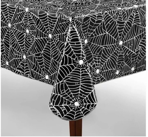 Modo di Festeggiare Halloween Ragnatela Tovaglia Rettangolare 60x102 PEVA Nuova - Foto 2 di 5
