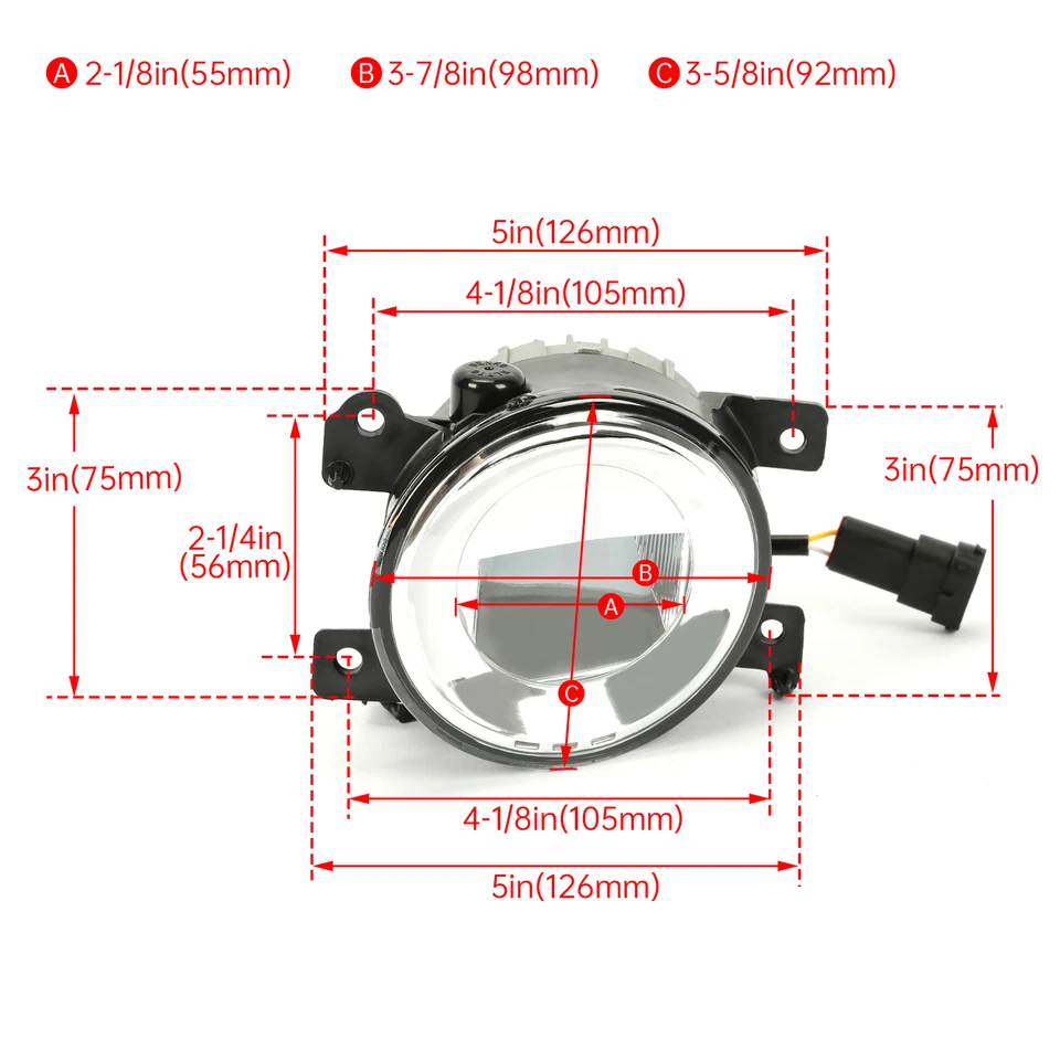 Lâmpada de farol de neblina LED parachoque dianteiro lado esquerdo do motorista para Infiniti Q50 QX60 2014-2020 - Imagem 2 de 4