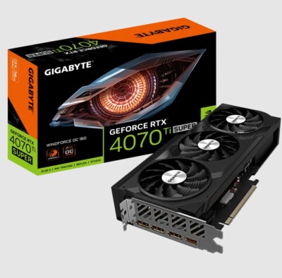 GIGABYTE GeForce RTX 4070 Ti SUPER OC 16GB WINDFORCE Graphics Card
