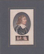 Oliver Cromwell Antique Print