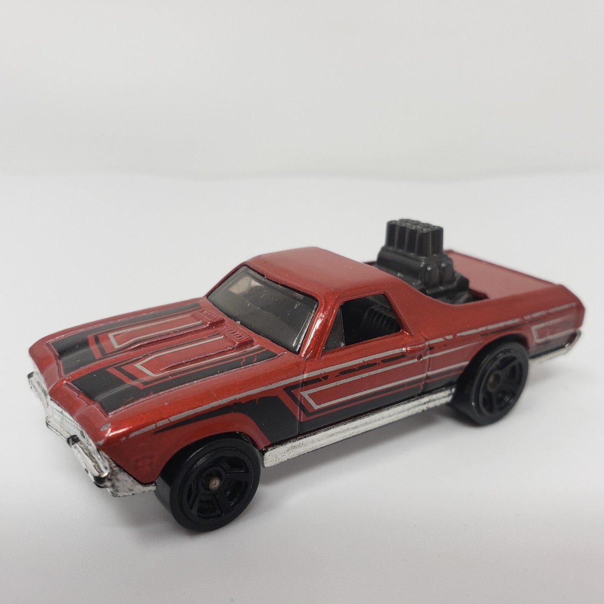 Hot Wheels 68 EL Camino Maroon Red Black Stripes 1999 Diecast Die