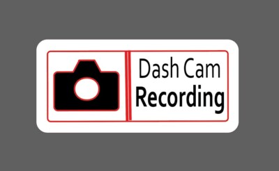 Dash Cam Recording Sticker Waterproof Caution Warning Gift NEW