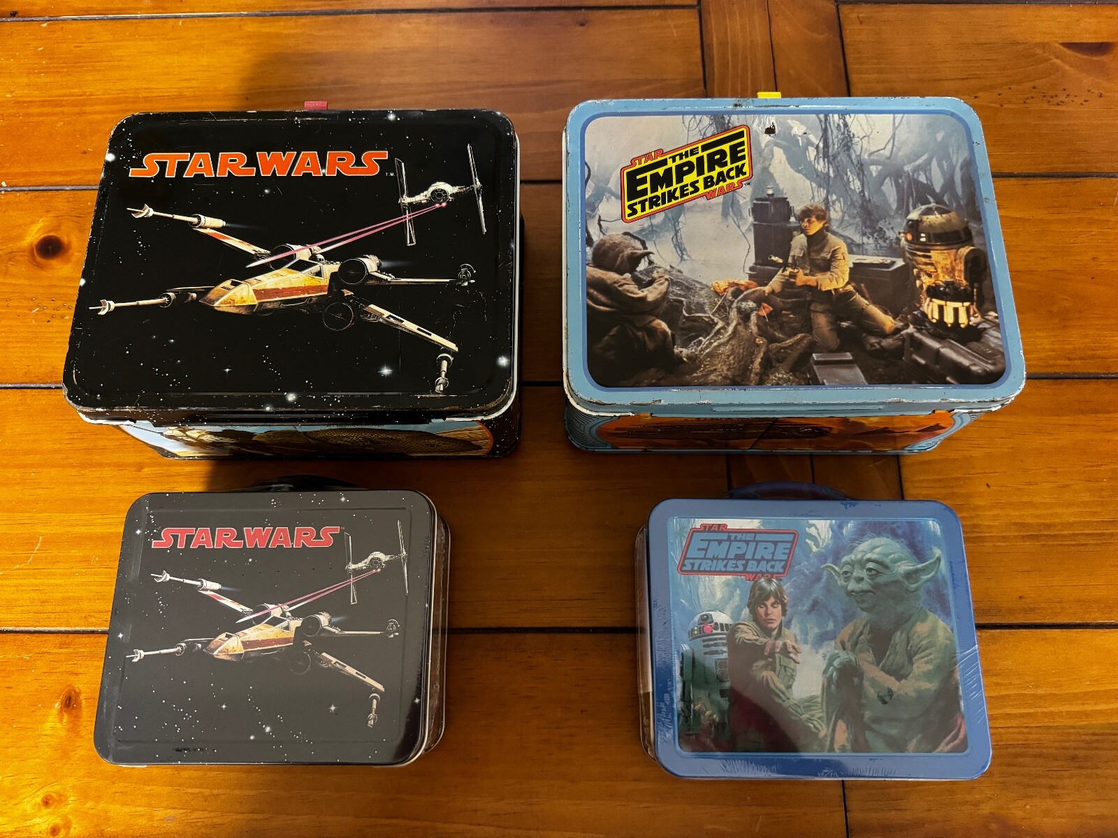 Vintage Star Wars Metal Lunch Box 1977 SW,1980 Empire & Hallmark School