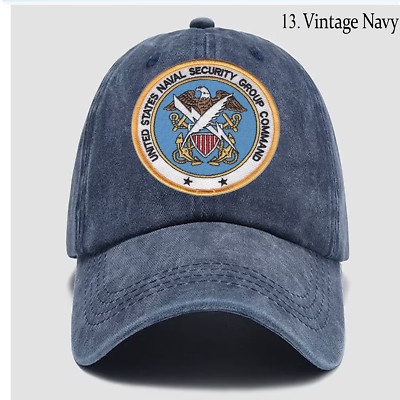 Custom Embroidered Hat US Naval Security Group Command, Veteran Cap, Gift Idea