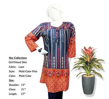 Naz Collection, Girl Printed Shirt, Tops, Color Multi-Color