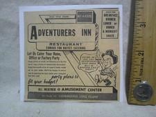 Adventureland amusement park EARLY AD 1964 " Adventure's Inn " Farmingdale NY LI