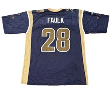 Rams Jersey XL Marshall Faulk Mens Reebok Blue 