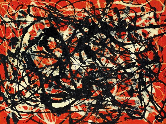 V8933 Jackson Pollock Free Form 1946 Painting Art Retro WALL PRINT 