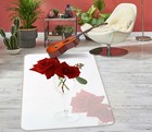 3D Red Rose Flower NA5572 Game Rug Mat Elegant Photo Carpet Mat Fay