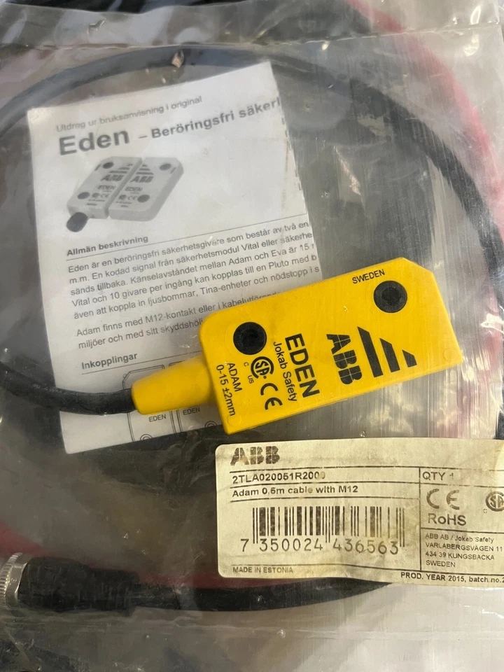 Cable Adam com M12 de contato 4DA1 Abb jokab 2TLA020051R2000 - Image 2 of 3