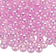 400pcs Acrylic Round Beads AB Colors 8mm Loose Craft Beads Light Purple AB
