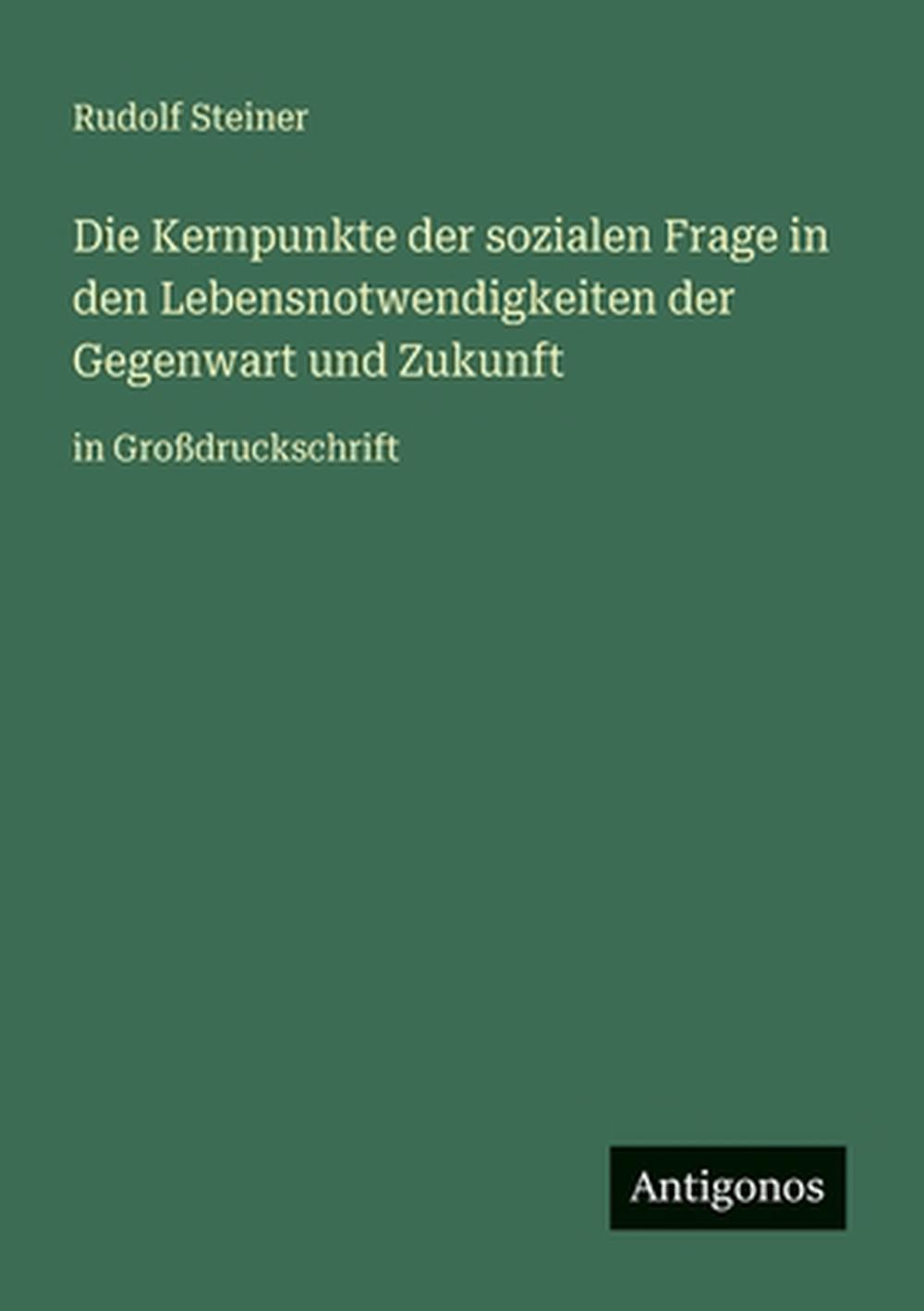 Die Kernpunkte der sozialen Frage in den Lebensnotwendigkeiten der Gegenwart und