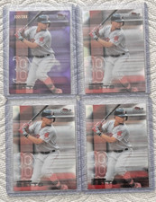 2016 Topps Finest #35 MOOKIE BETTS Purple S/N 222/250, Refractor, & Base Lot (4)