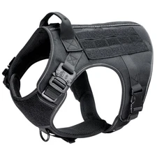 Tactical Dog Harness. No Pull Adjustable Easy to Control Pet Harness with Han...