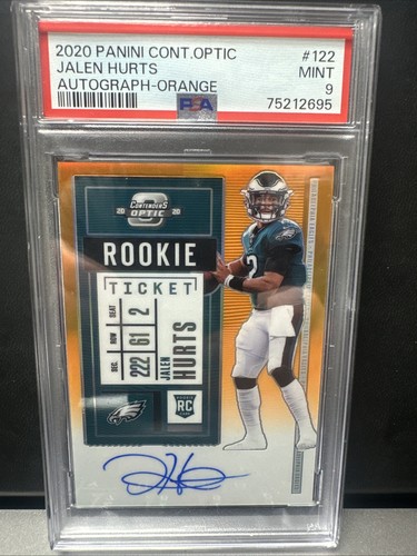 Jalen Hurts [Autograph Orange] #122 2020 Panini Contenders Optic card