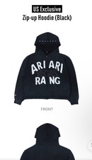 BTS Vegas Exclusive Black Full Zip Hoodie, Size L