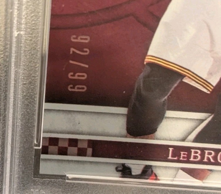 2016 Panini Excalibur LeBron James /99 Jousting Red PSA 10 Cleveland Cavaliers view 2