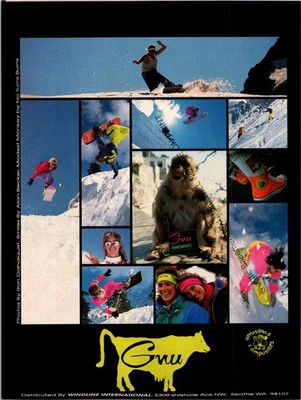 Gnu Snowboard Alan Becker Print Ad Ephemera Wall Art Decor Antigravity
