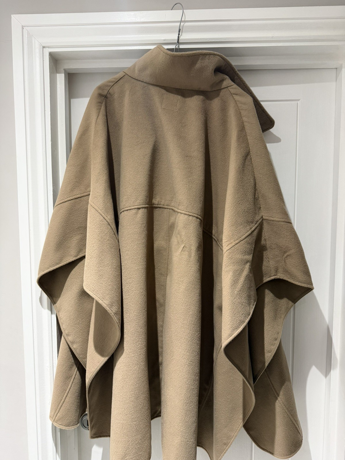 H&M Camel Brown Cape Poncho Coat High Collar