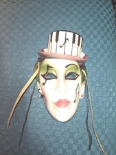 Vintage Pelzman Art Deco Ceramic Clay Face Wall Mask Decor