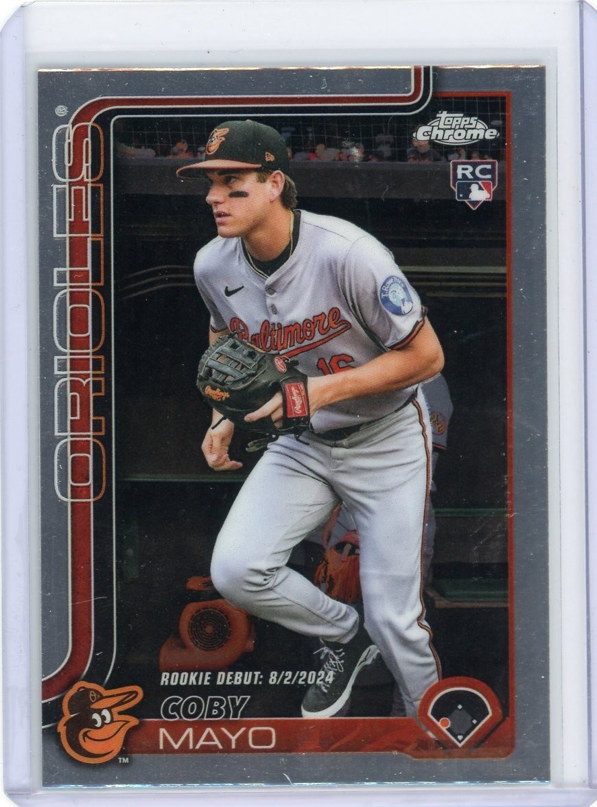 2025 Topps Chrome Update Coby Mayo Rookie Debut Orioles USC94