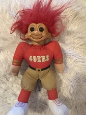 49ERS Russ Berrie co. Item Number Good Luck Troll Team NFL 10” Vintage Doll