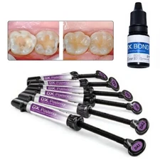 Light Curing Dental Composite Resin Kit Nano Hybrid Resin Bonding Adhesives