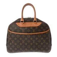 Louis Vuitton Monogram Deauville Handbag M47270 Brown B Rank