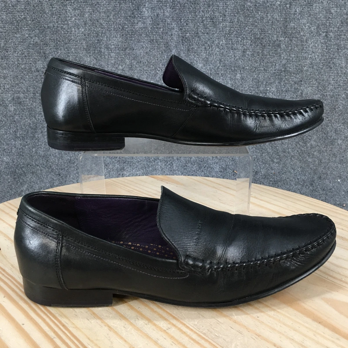 Ted Baker Black and Maroon Patterned Slip-On Loafers Amazon.com | Ted Baker Men main image 3