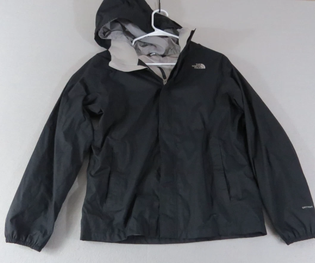 North Face Venture 2 Rain Dryvent 2.5 Hooded Full Zip Jacket Girls Size XL (18)