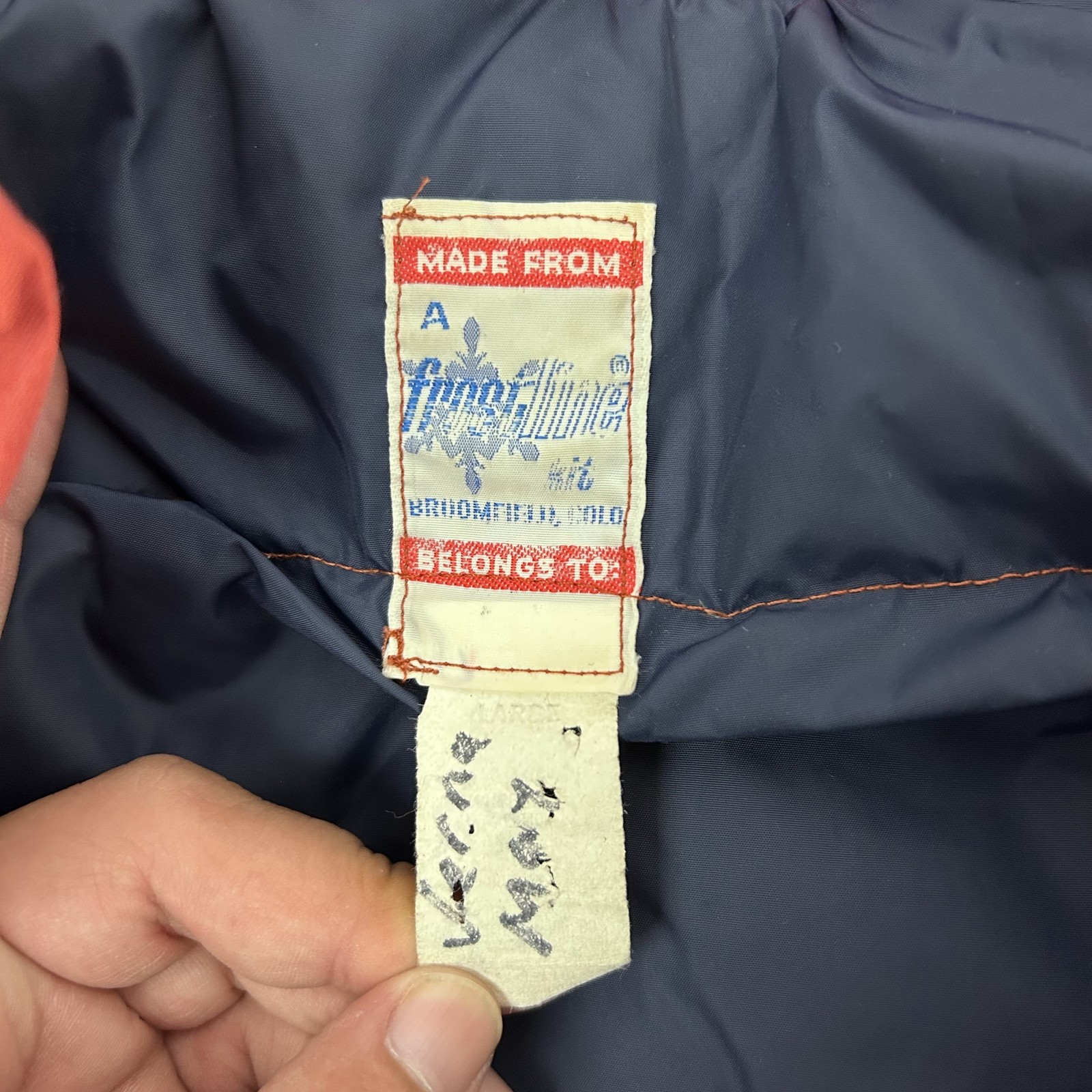 Vintage Frostline Jacket Mens Large Puffer Coat Quilted Insulated 80s USA Warm