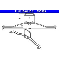 Ate 11.8116-0410.2 Feder, Bremssattel