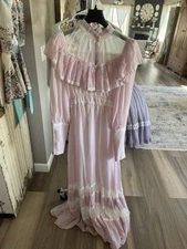 Vintage 70s Gunne Sax by Jessica Dress Maxi Prairie Cottagecore Lace 7 Boho