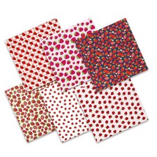 Strawberry Red Fat Quarters Bundles - Cute Sweet Fruity 20 x 20 inches,