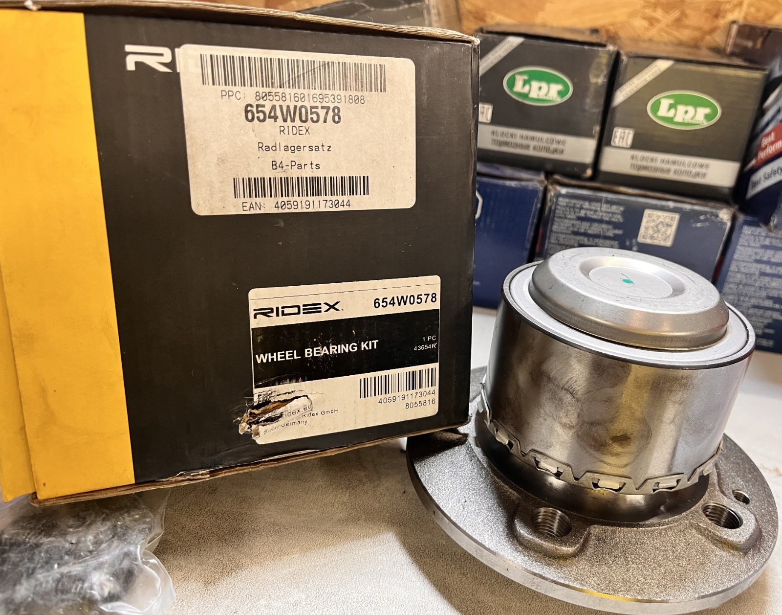 Roulement de roue RIDEX 654W0578 en acier chromé haute durabilité pour Mercedes-Benz
