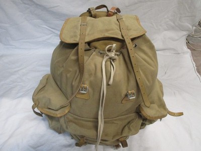 Vintage Rucksack ''LaFuma'', original, Canvas/Leder, Metallrahmen, sauber