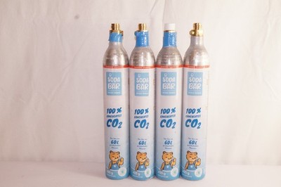 4 Stück Universal CO2 Zylinder 4er Set LEER für Sprudler Klimaneutral SODA BÄR