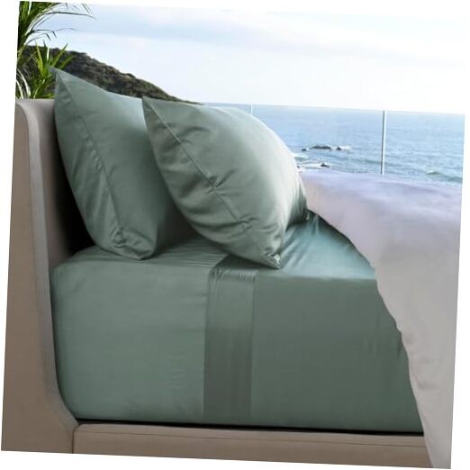 Resort 4-Pc Sateen Cooling Sheet Set in Ocean Mist for Split King