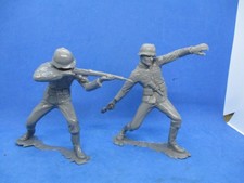 2 Large Marx 1960 - 70's WWII 6" German figures rare