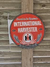 LARGE VINTAGE INTERNATIONAL HARVESTER DOUBLE SIDED FLANGE PORCELAIN SIGN