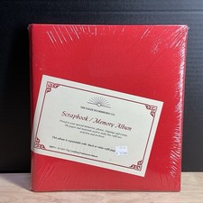 Dalee Bookbinding Co. 8.5  x11  Top Loading Post Scrapbook Album Red Cover Sealed