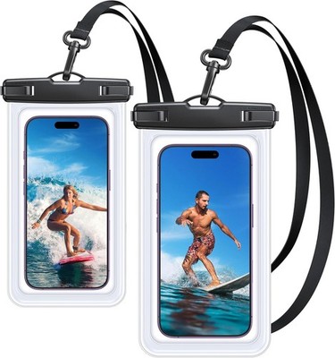 Coolpow 2 Stück IPX8 Wasserdichte Handyhülle für iPhone 16 15 14 13 12 Pro Max,