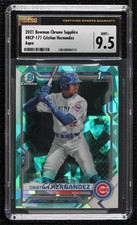 2021 Bowman Chrome Sapphire Edition Aqua Refractor 92/99 Cristian Hernandez 1b3