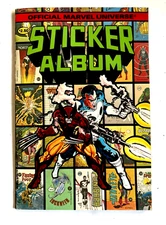 MARVEL UNIVERSE Sticker Album - w/ 65 STICKERS - 1986