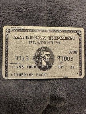 American Express Platinum Credit Card Expired in 2005 Silver USA