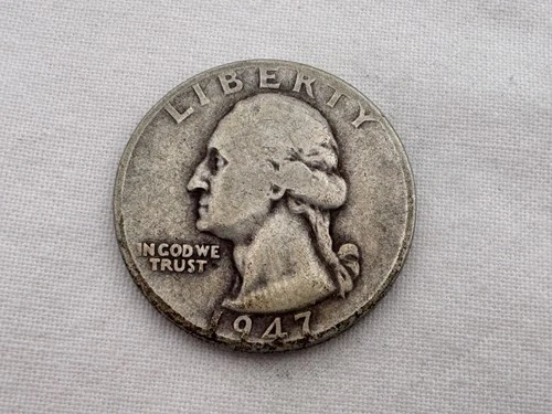 1947 P U.S. Washington Silver Quarter HT-38